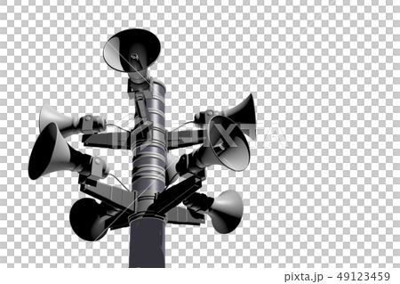 Disaster prevention broadcast image (transparent material) 49123459