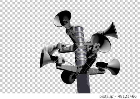Disaster prevention broadcast image (transparent material) 49123460