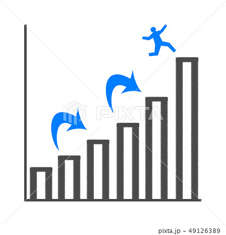 上昇のグラフ(景気,業績,株価) 上昇のグラフ(景気,業績,株価) 49126389