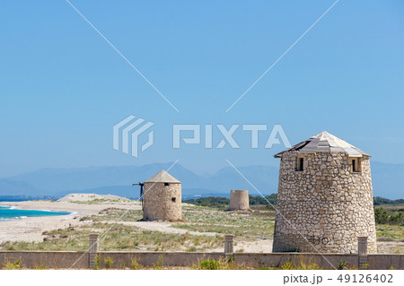 Ancient Windmills in Lefkada 49126402
