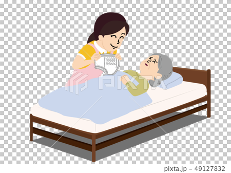 Female helper and lady diaper change - Stock Illustration [49127832 ...