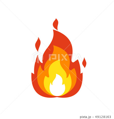 Fire Flame Icon Isolated Bonfire Sign のイラスト素材