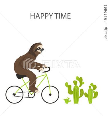 The story of one sloth. Traveling, holiday. Funny 49129661