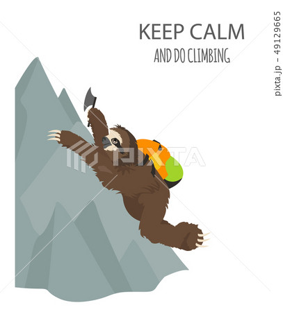 The story of one sloth. Traveling, holiday. Funny The story of one sloth. Traveling, holiday. Funny 49129665