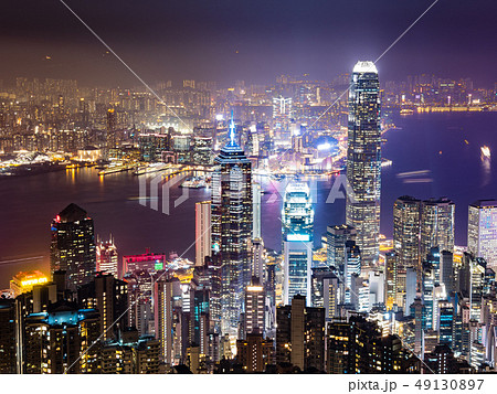 世界三大夜景 香港 ビクトリア・ハーバー 世界三大夜景 香港 ビクトリア・ハーバー 49130897