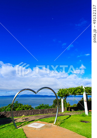 長崎自動車道大村湾パーキングエリアからの眺め 長崎県大村市 の写真素材