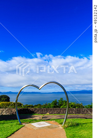 長崎自動車道大村湾パーキングエリアからの眺め 長崎県大村市 の写真素材