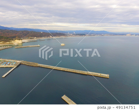 平潟港の眺め〜ドローンで空撮（茨城県北茨城市） 49134751