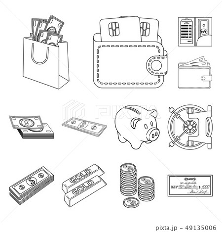 Vector design of payment and loan sign. Set of payment and financial vector icon for stock. Vector design of payment and loan sign. Set of payment and financial vector icon for stock. 49135006