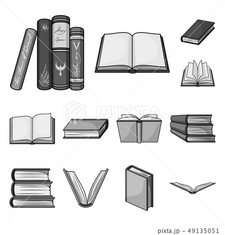 Isolated object of library and textbook symbol. Set of library and school stock vector illustration. 49135051