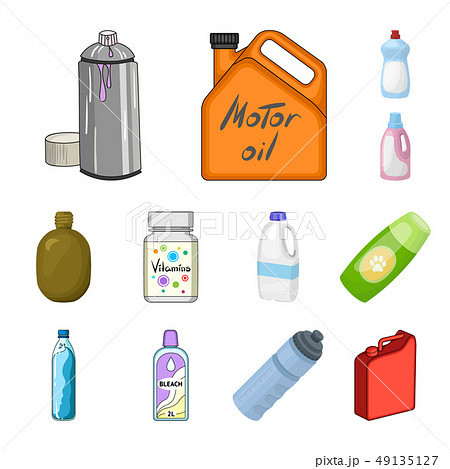 Vector design of plastic and container logo. Collection of plastic and packaging stock symbol for Vector design of plastic and container logo. Collection of plastic and packaging stock symbol for 49135127