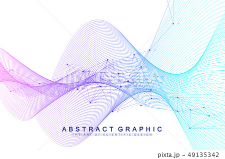 Big Genomic Data Visualization. DNA helix, DNA strand, DNA Test. Molecule or atom, neurons. Abstract 49135342