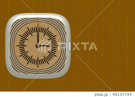 時計の絵手紙のイラスト素材