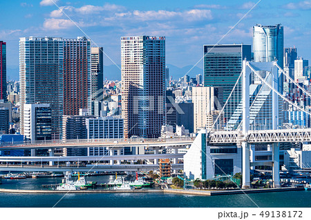 東京都 東京ウォーターフロント 都市風景の写真素材