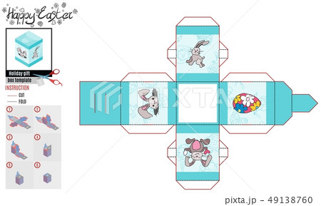 square box for easter pattern turquoise bright square box for easter pattern turquoise bright 49138760