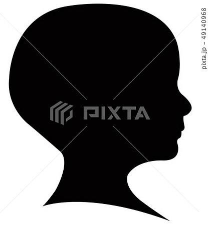 A Boy Head Silhouette Vectorのイラスト素材