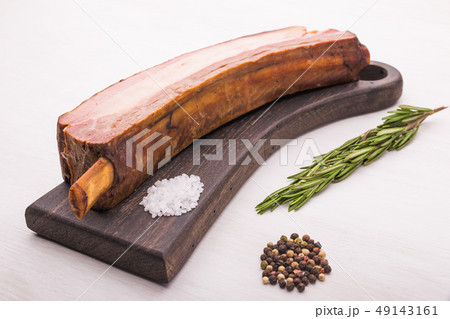 Food, national cuisine and delicious concept - Traditional Central Asian horse meat 49143161