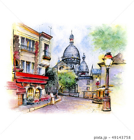 Montmartre in Paris, France 49143758