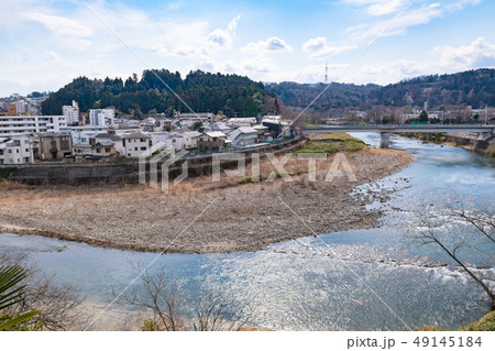 仙台評定河原橋と広瀬川川面 仙台評定河原橋と広瀬川川面 49145184