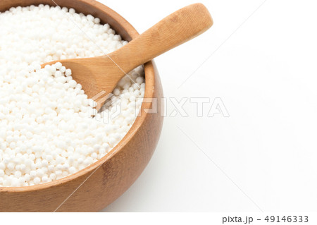 タピオカ タピオカパール タピオカボール スターチ でんぷん Tapioca Pearl の写真素材