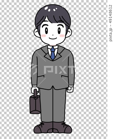 スーツ　男性　サラリーマン　イラスト 49148612
