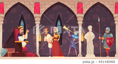 Castle Interior People Banner  49148988