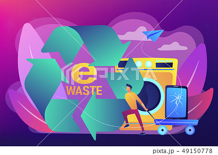 E-waste reduction concept vector illustration. 49150778