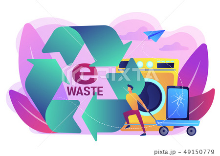 E-waste reduction concept vector illustration. 49150779