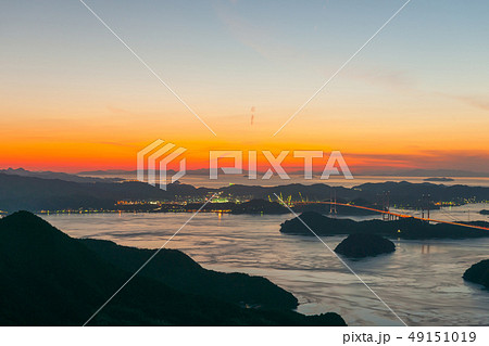 来島海峡の夕暮れ 来島海峡の夕暮れ 49151019