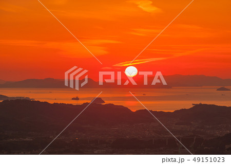 来島海峡の夕暮れ 来島海峡の夕暮れ 49151023