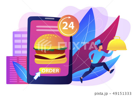 Food delivery service concept vector illustration. 49151333