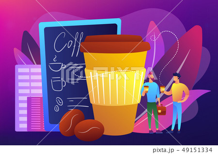 Take away coffee concept vector illustration. 49151334
