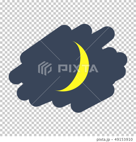 天気：夜空 曇り 三日月 49153910