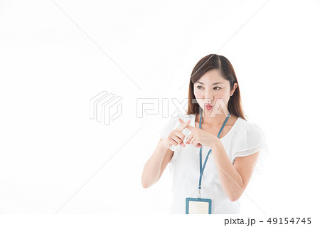 OLポートレート・ミドル女性(白バック) 49154745
