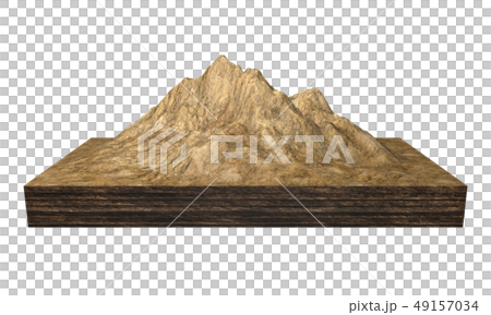 Cross section of ground with mountain. Isolated on Cross section of ground with mountain. Isolated on 49157034