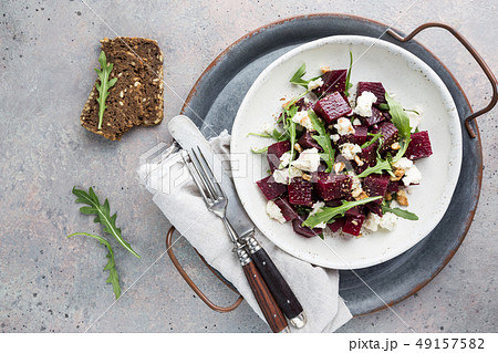 beetroot salad with blue cheese beetroot salad with blue cheese 49157582