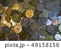 Collection of different coins background. Close 49158156