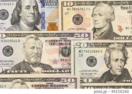 Money background. Mixed dollars papers in Cash. Money background. Mixed dollars papers in Cash. 49158160