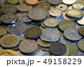 Collection of different coins background. 49158229