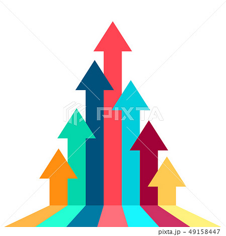 矢印 上昇のイラスト素材