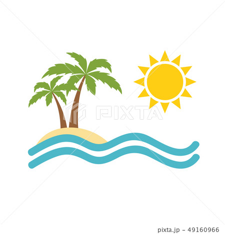 summer holiday on the beach icon 49160966