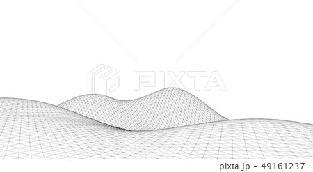 Abstract terrain wireframe landscape background. Abstract terrain wireframe landscape background. 49161237