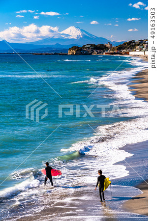 《神奈川県》富士山と湘南海岸 49163503