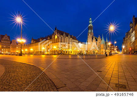 City hall on Market Square in Wroclaw, Poland 49165746