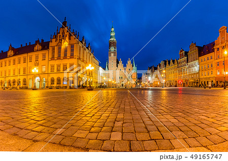 City hall on Market Square in Wroclaw, Poland 49165747