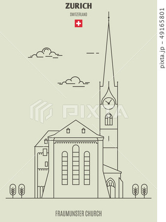 Fraumunster church in Zurich, Switzerland. 49165801