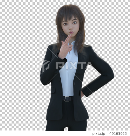 Business suit women pants look perming3DCG illustrations material 49165923