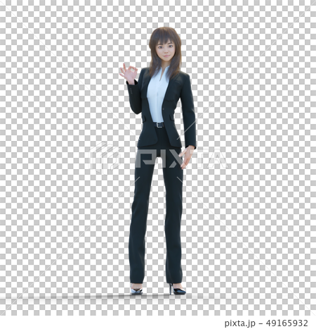 Business suit women pants look perming3DCG illustrations material 49165932