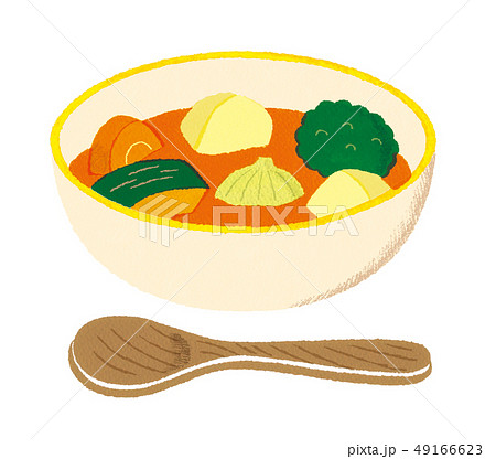 野菜スープ トマトのイラスト素材