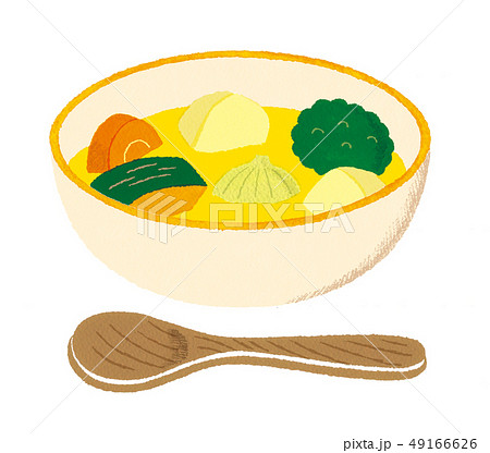 野菜スープ コンソメのイラスト素材